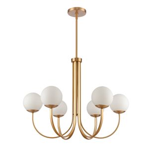Caroline 32'' Wide 6-Light Chandelier - Brushed Gold 2