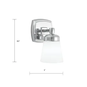 Soft Square 8.5'' High 1-Light Sconce - Chrome 2