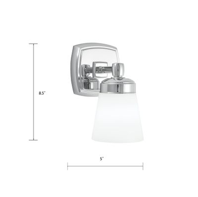 Soft Square 8.5″ High 1-Light Sconce - Chrome