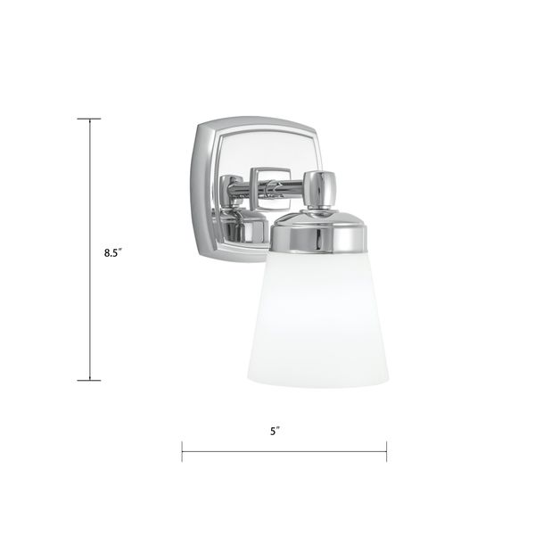 Soft Square 8.5'' High 1-Light Sconce - Chrome