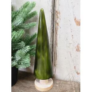 Large Green Cone Tree 12x3in 1