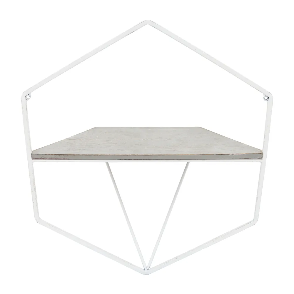 IRVINGMILL SET OF 2 WHITE WALL SHELF 17 (IN)