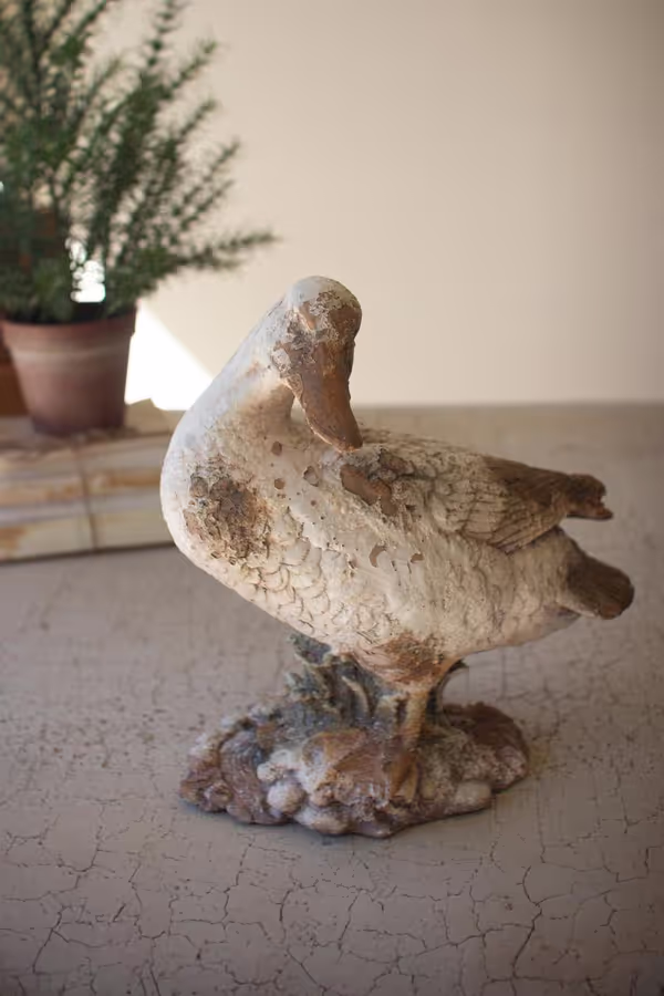 Faux Concrete Duck / Head To Side