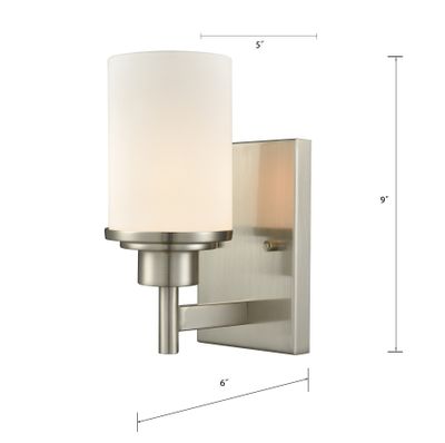 Belmar 9'' High 1-Light Sconce - Brushed Nickel