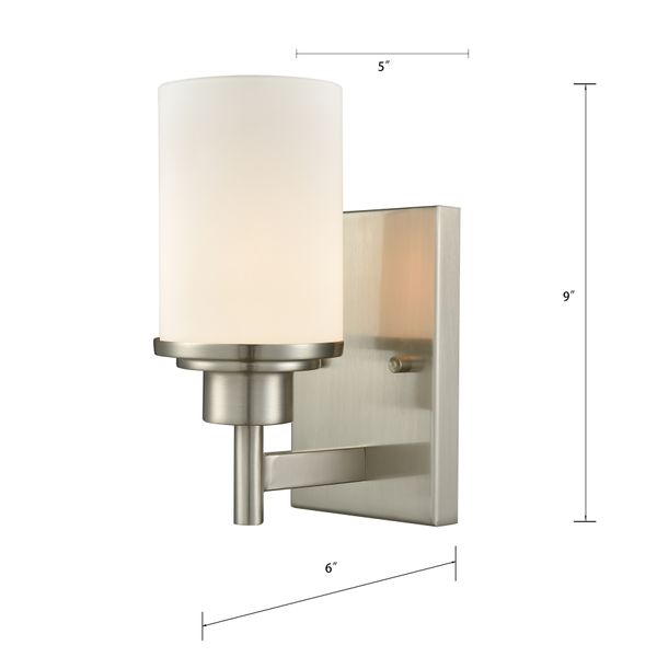 Belmar 9'' High 1-Light Sconce - Brushed Nickel