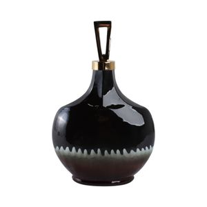 ELMONTGROVE BLACK GLASS VASE 16 (IN) 5