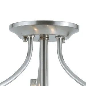 Elipse 19'' Wide 3-Light Semi Flush Mount - Brushed Nickel 3