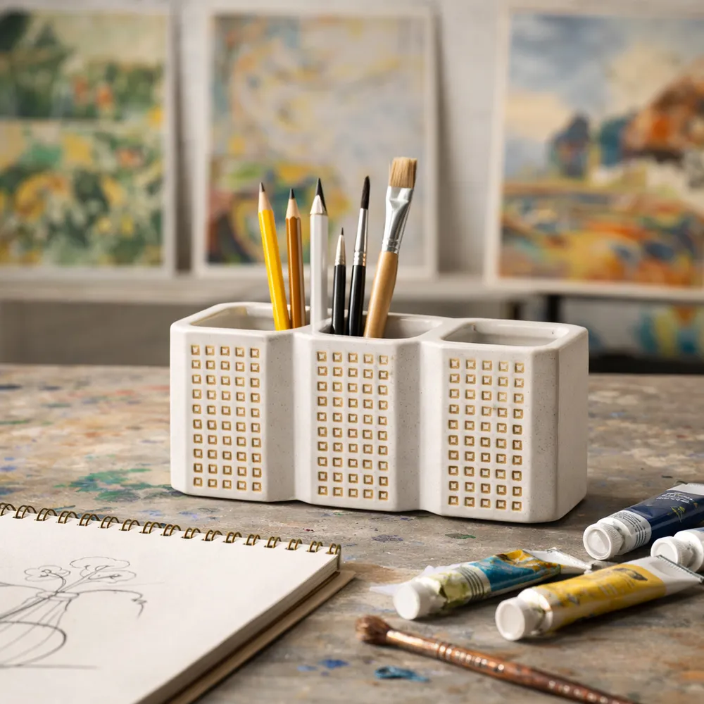 HAYWOODRUN IVORY PEN HOLDER 4 (IN)