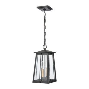 Kirkdale 9'' Wide 2-Light Outdoor Pendant - Matte Black 2