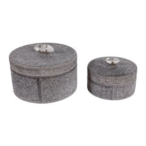 GERBERBEACH SET OF 2 GRAY BOXES 5 (IN) 1