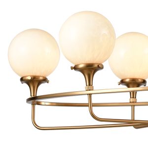 Beverly Hills 38'' Wide 6-Light Linear Chandelier - Satin Brass 3