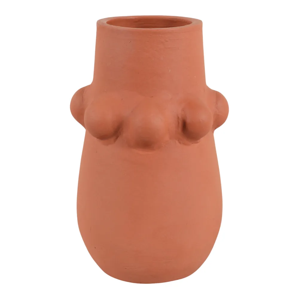 DUNBARWOOD RED VASE 9 (IN)