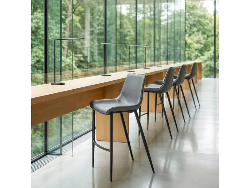 Magnus Barstool Dark Gray & Black 2