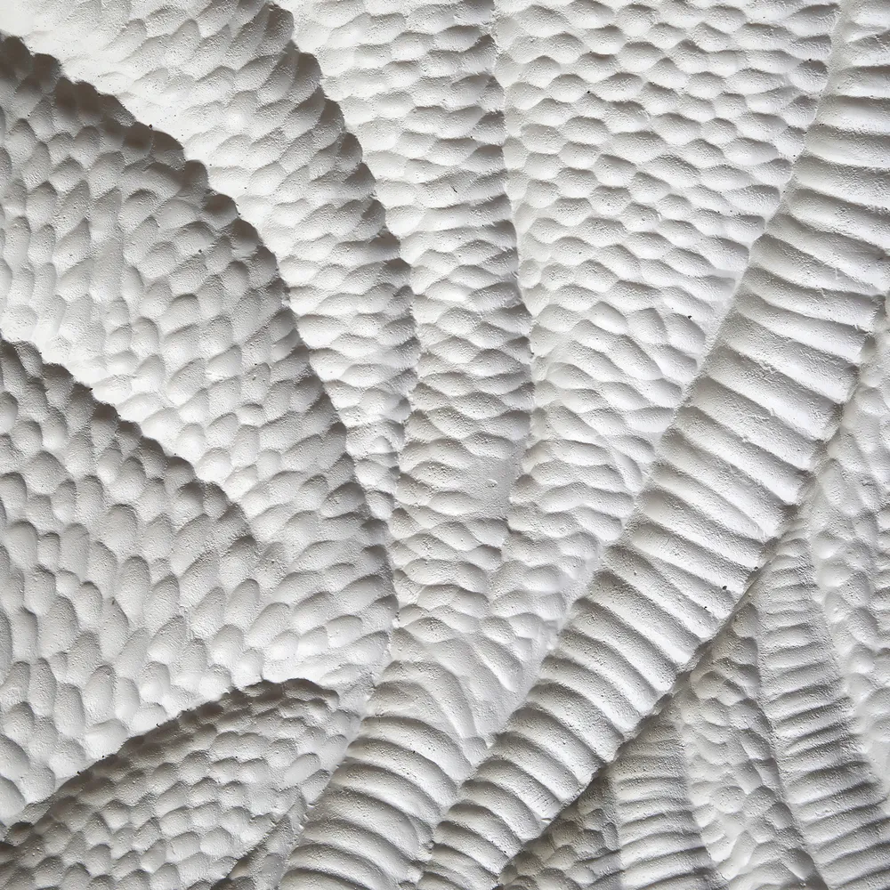 DENVERTON SET OF 8 WHITE WALL SCULPTURES 14 (IN)