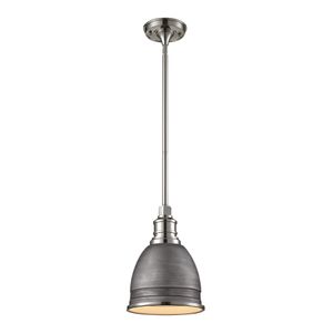 Carolton 8'' Wide 1-Light Mini Pendant - Polished Nickel 1