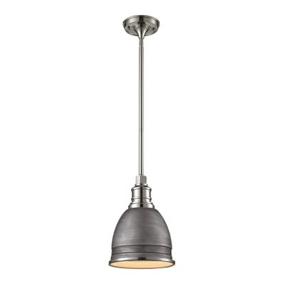 Carolton 8″ Wide 1-Light Mini Pendant - Polished Nickel