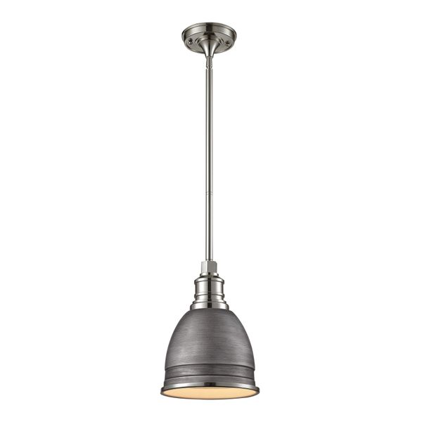 Carolton 8'' Wide 1-Light Mini Pendant - Polished Nickel