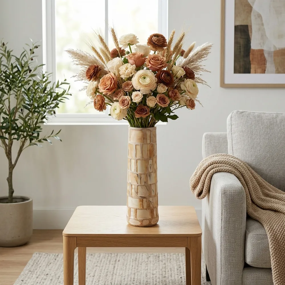 STORMGROVE BROWN GLASS VASE 14 (IN)
