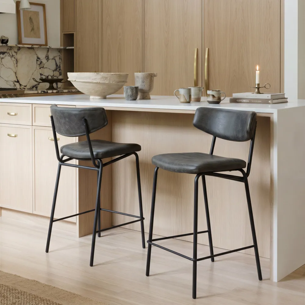 Charon Counter Stool Vintage Black