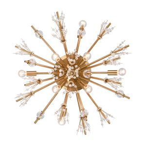 Starburst 26'' Wide 8-Light Semi Flush Mount - Satin Brass 3