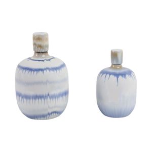 HATTONSTONE SET OF 2 BLUE JARS 12 (IN) 5