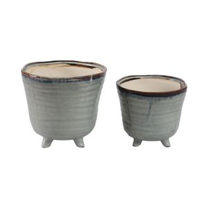 REXDALE SET OF 2 BLUE PLANTER 6 (IN) 1