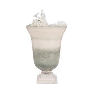 ERWINLAND GREEN GLASS VASE 14 (IN) 3