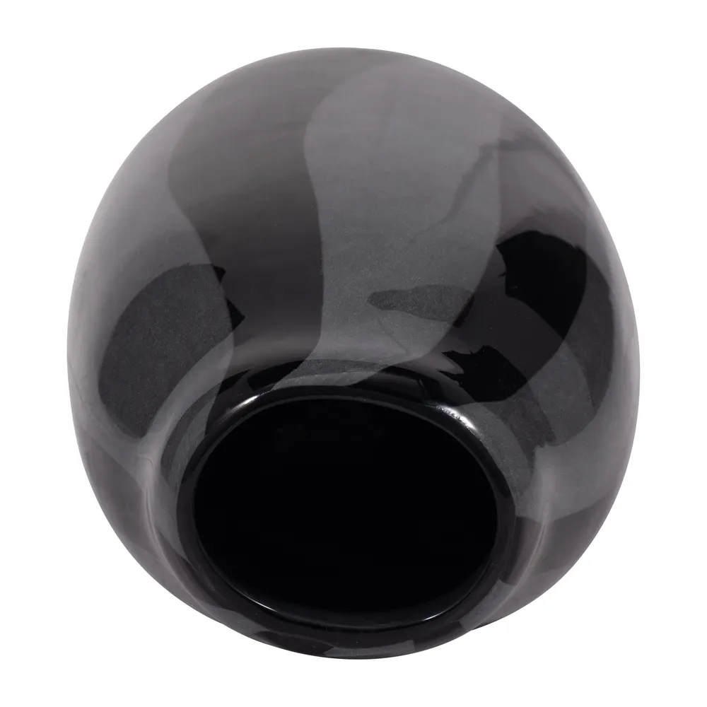 TARYNSHAW BLACK GLASS VASE 10 (IN)
