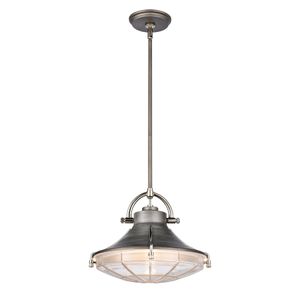 Urbanite 13'' Wide 1-Light Pendant - Weathered Zinc 1