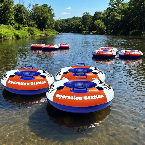 Hydration Station - Inflatable Tube w/ 4 Cup Holders -Packaged