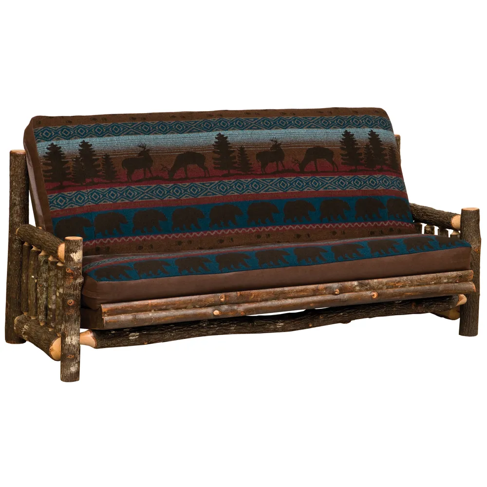 Hickory Log Futon with 8