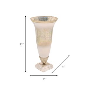 DAMIENVIEW SILVER GLASS VASE 15 (IN) 5