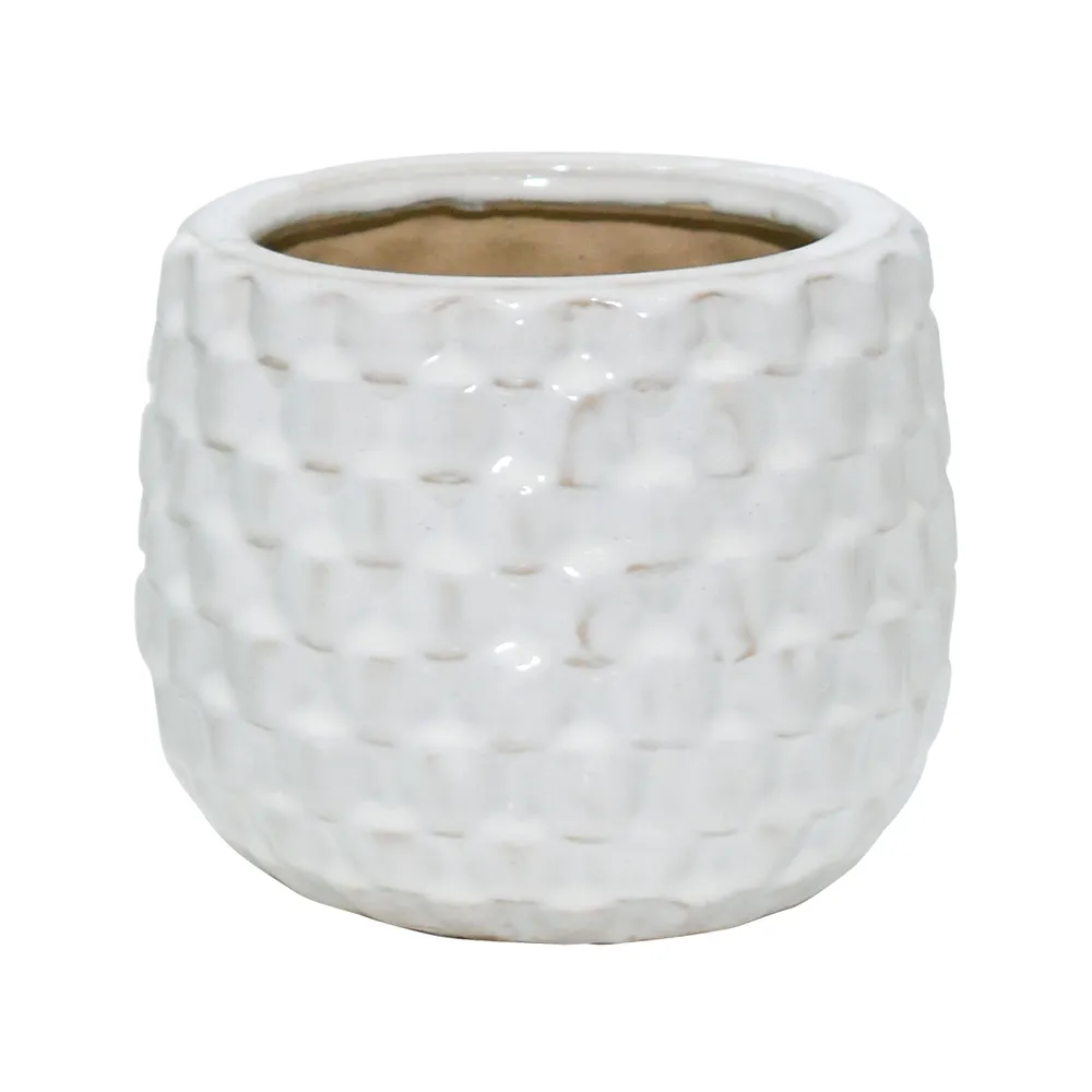 CALTONFIELD SET OF 3 WHITE PLANTER 9 (IN)