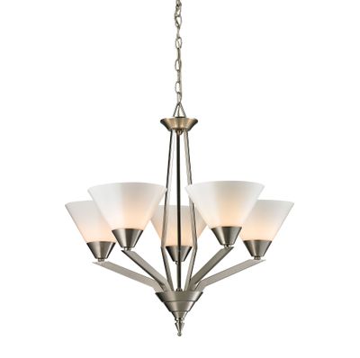 Tribecca 25'' Wide 5-Light Chandelier - Brushed Nickel