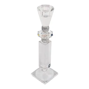 GRANLEYSHAW CLEAR CANDLE HOLDER 11 (IN) 7