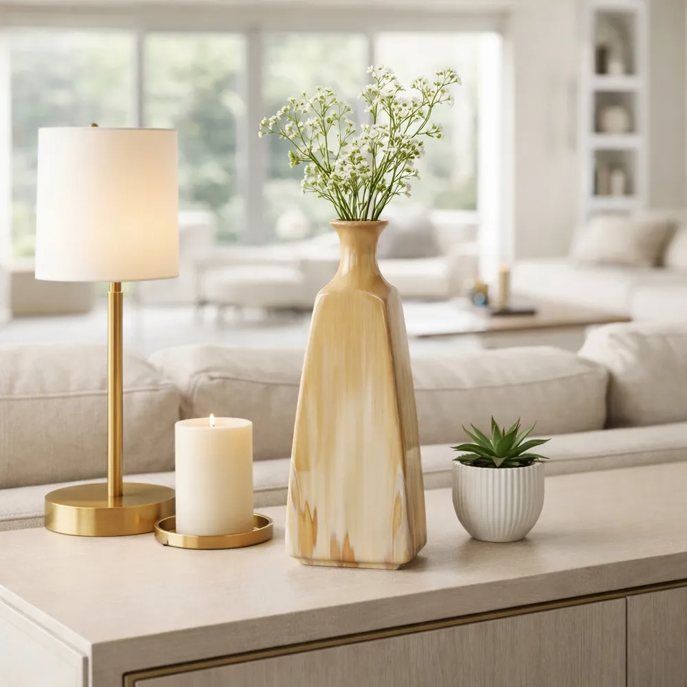 FLORAWELL TAN VASE 16 (IN)