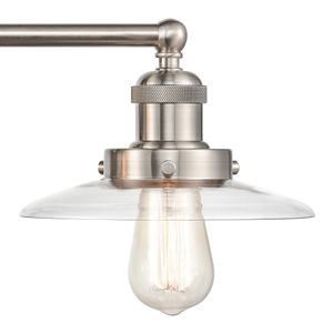 English Pub 28'' Wide 3-Light Vanity Light - Satin Nickel 4