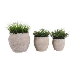 CORWINWORTH SET OF 3 BROWN PLANTER 8 (IN) 2