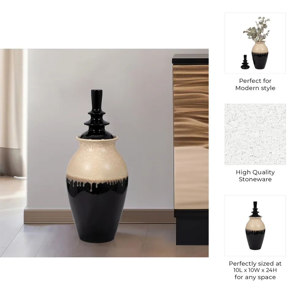 TARYNPARK WHITE VASE 24 (IN)