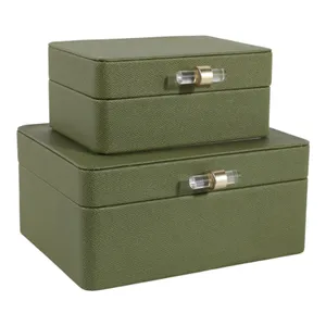 EVERTONPORT SET OF 2 GREEN BOXES 4 (IN) 1