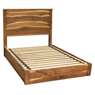 Heartland Walnut LIVE EDGE Platform Bed - Calif. King