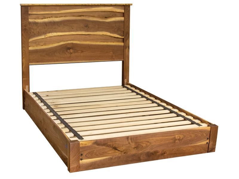 Heartland Walnut LIVE EDGE Platform Bed - Single 2