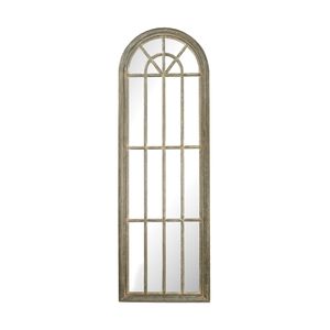 Arched Windowpane Wall Mirror - Gray 5