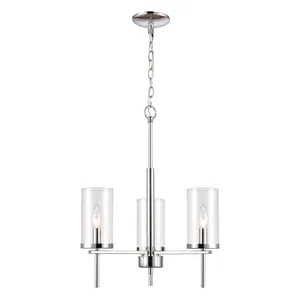 Oakland 19'' Wide 3-Light Chandelier - Chrome 1