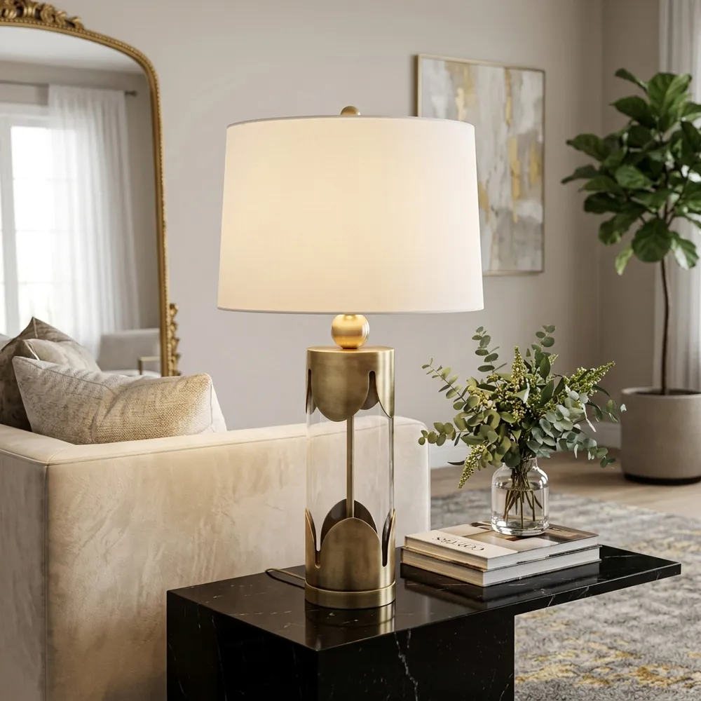 DANFORTHLAKE GOLD LAMP 30 (IN)
