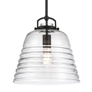 Current 12'' Wide 1-Light Mini Pendant - Matte Black 4