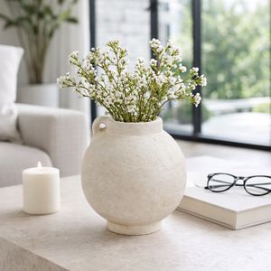 CORBINFORD WHITE VASE 8 (IN) 12