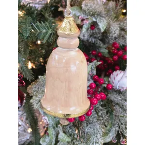 Wooden Hanging Bell 6.5x3.5in 1