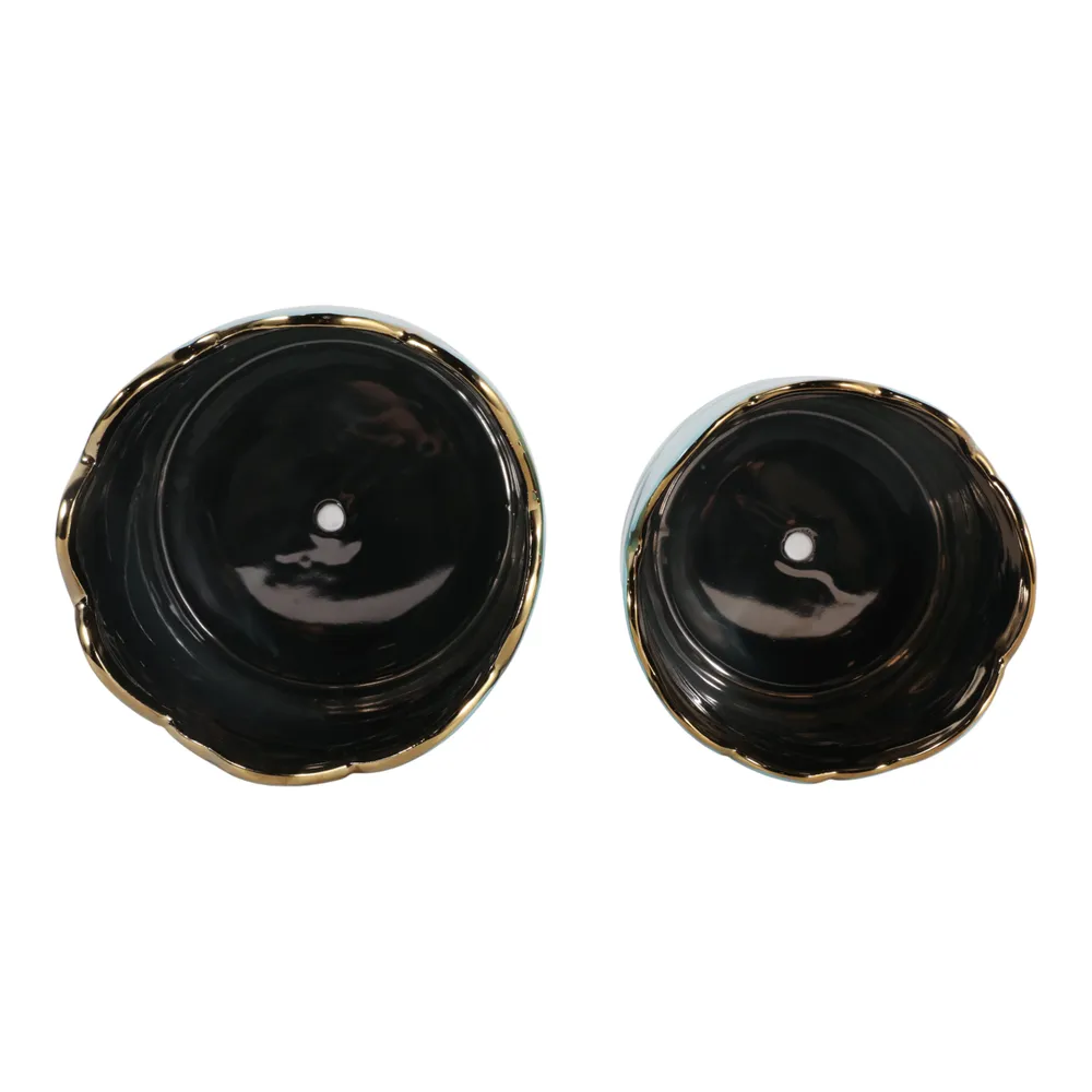 BRIGHTONROSE SET OF 2 BLUE PLANTER 7 (IN)