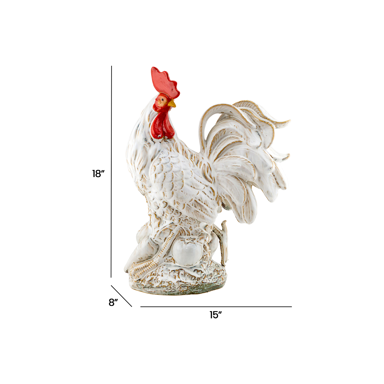 Quinn Large Rooster Figurine 3